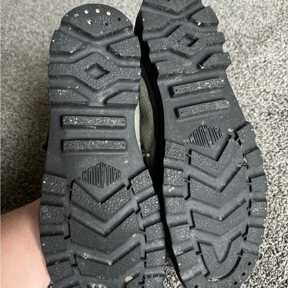 PALLADIUM Boots Men Size 13 Olive Green Canvas High Top Boots 02353090 Plaid - Picture 6 of 6